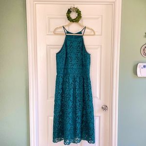 Teal Lace Dress